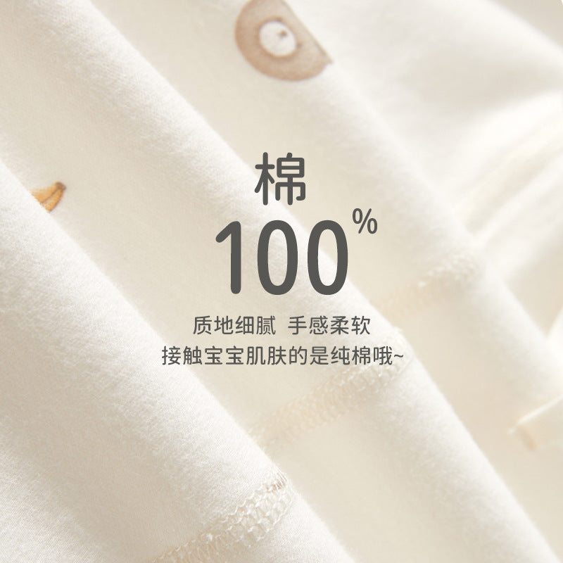 Baby Jumpsuit Spring And Autumn Pure Cotton Clothes June 01 New Baby Butterfly Clothes Ha Boneless Baby Monk Clothes