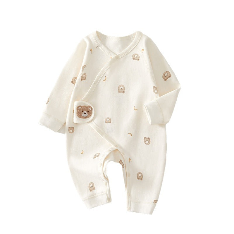 Baby Jumpsuit Spring And Autumn Pure Cotton Clothes June 01 New Baby Butterfly Clothes Ha Boneless Baby Monk Clothes