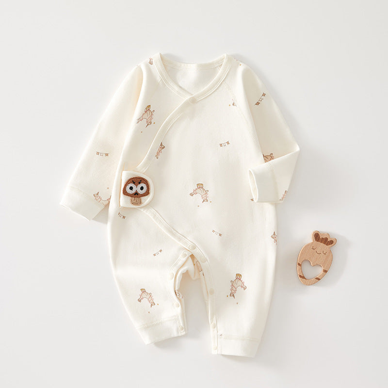 Baby Jumpsuit Spring And Autumn Pure Cotton Clothes June 01 New Baby Butterfly Clothes Ha Boneless Baby Monk Clothes