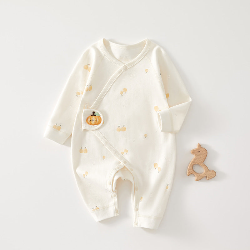 Baby Jumpsuit Spring And Autumn Pure Cotton Clothes June 01 New Baby Butterfly Clothes Ha Boneless Baby Monk Clothes