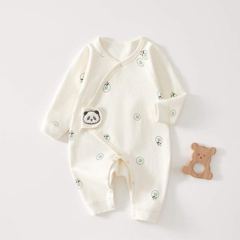 Baby Jumpsuit Spring And Autumn Pure Cotton Clothes June 01 New Baby Butterfly Clothes Ha Boneless Baby Monk Clothes