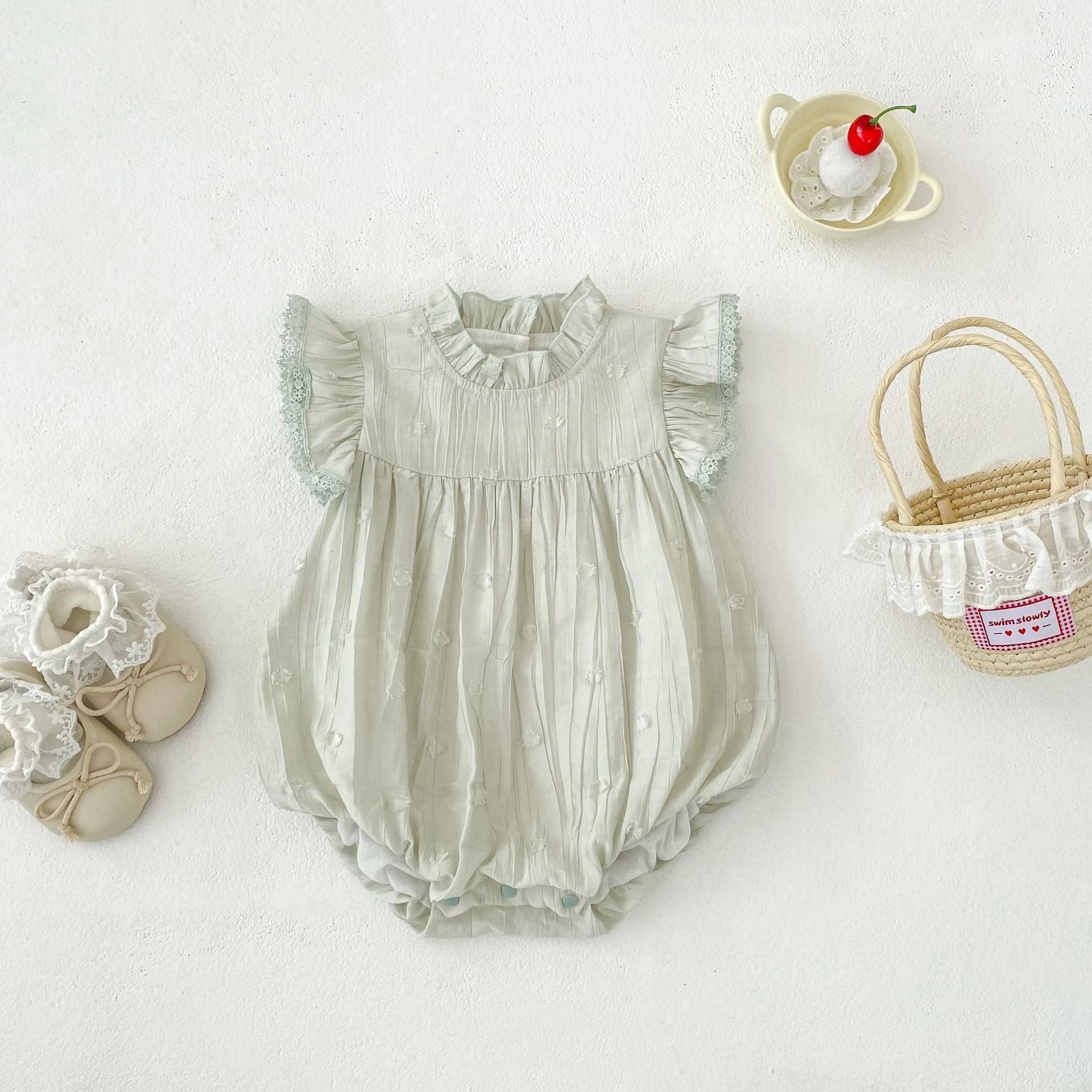 Sage Blossom Romper