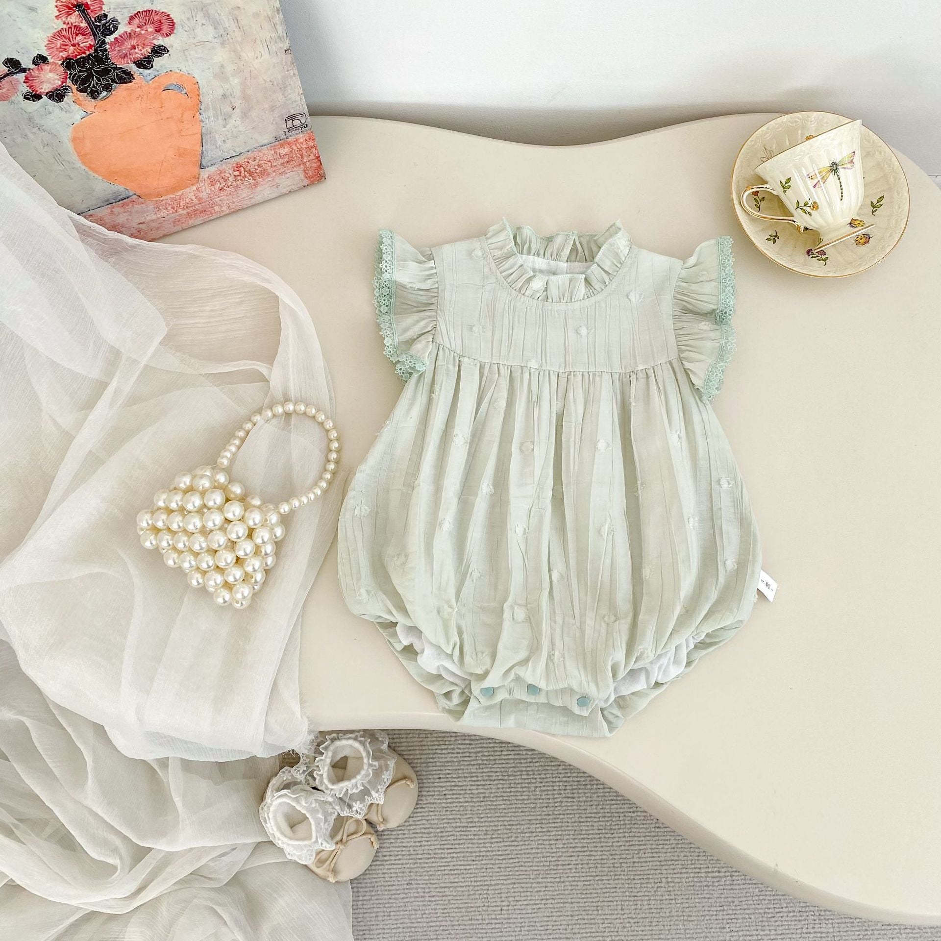 Sage Blossom Romper