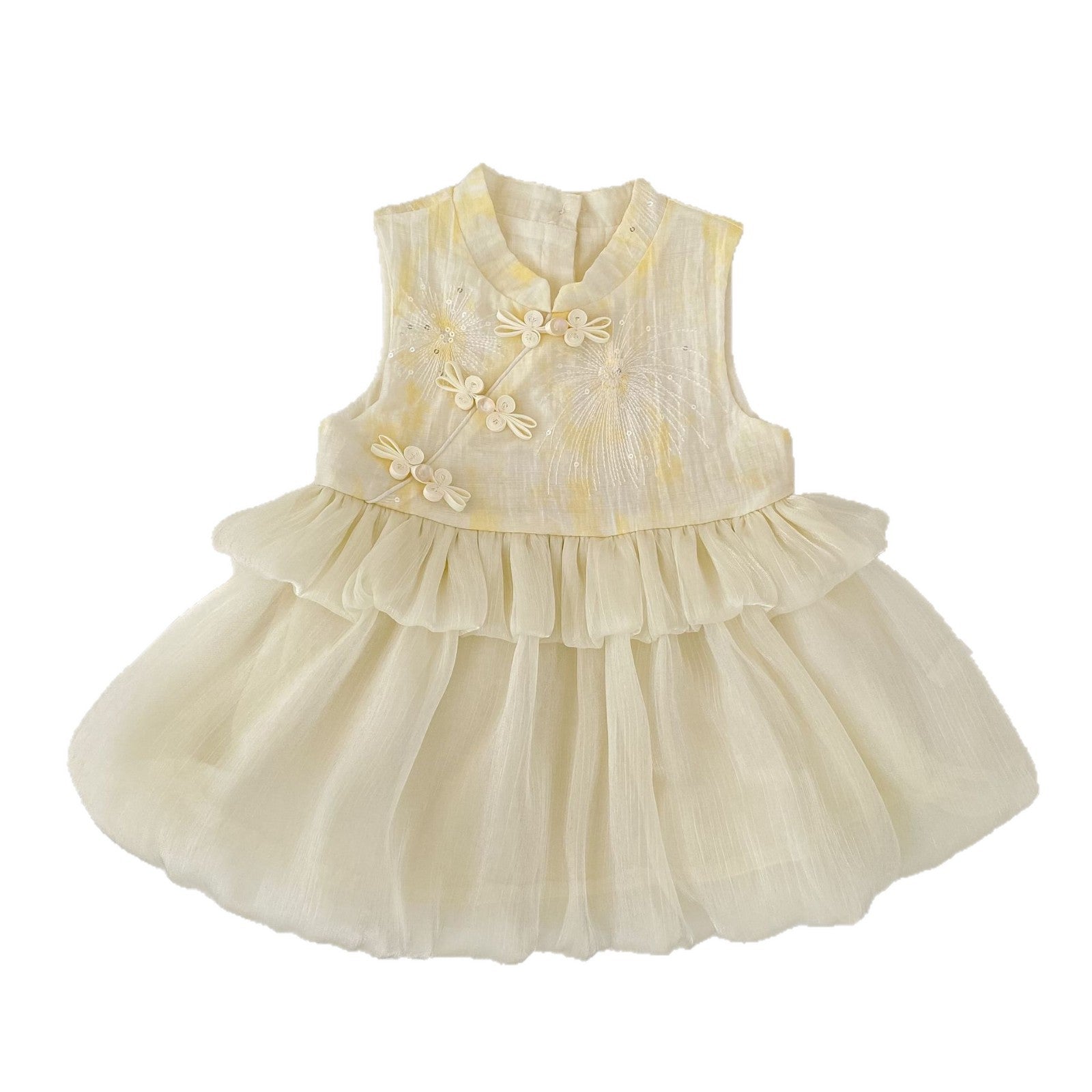 Golden Blossom Princess Dress Set