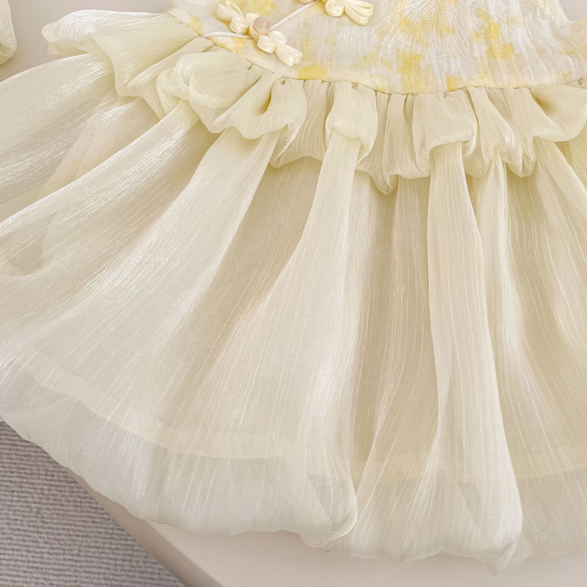 Golden Blossom Princess Dress Set