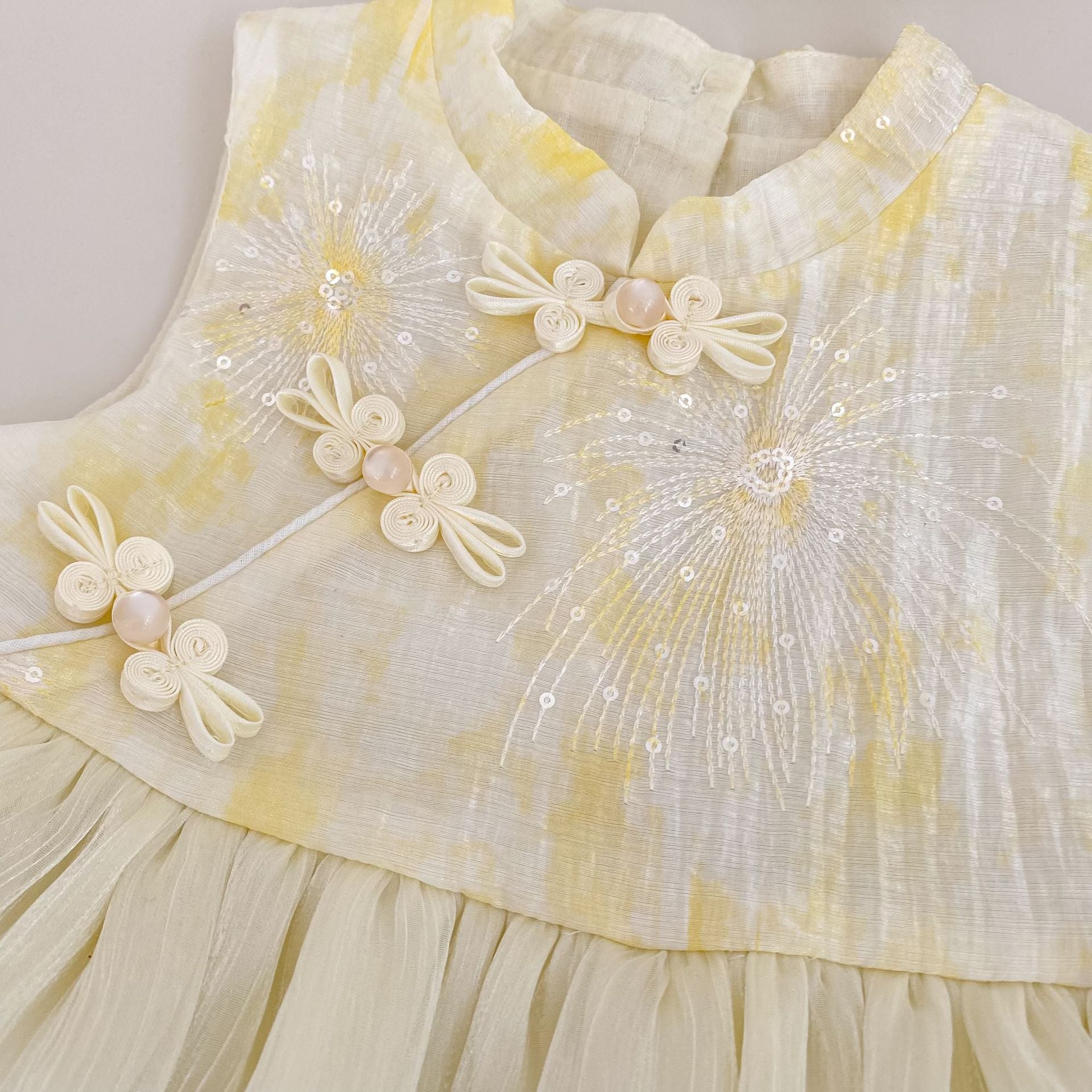 Golden Blossom Princess Dress Set