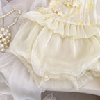 Golden Blossom Princess Dress Set