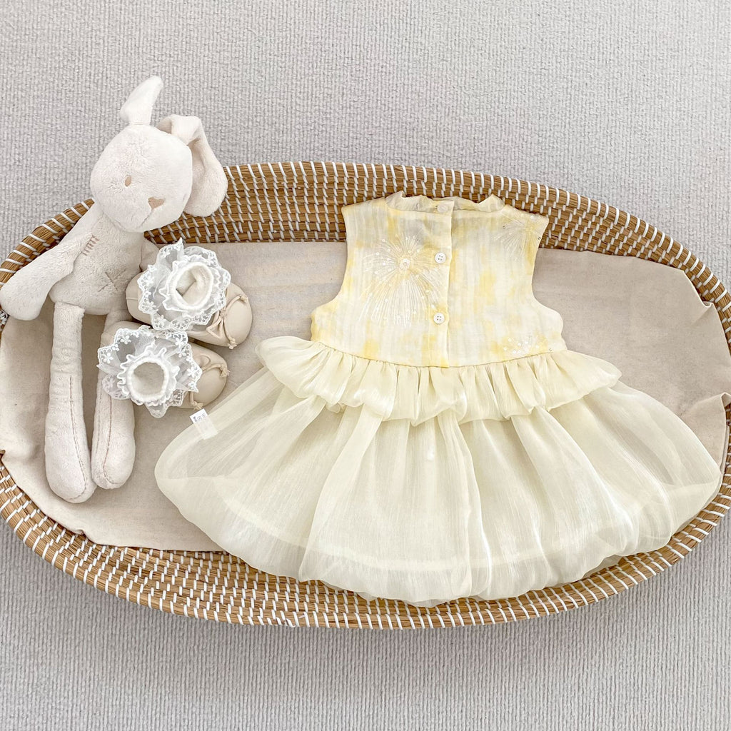Golden Blossom Princess Dress Set