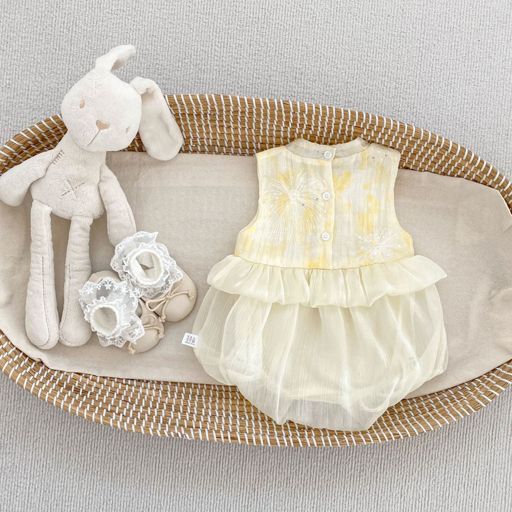 Golden Blossom Princess Dress Set