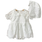 Vintage Lace Bloom Romper Set