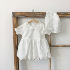 Vintage Lace Bloom Romper Set