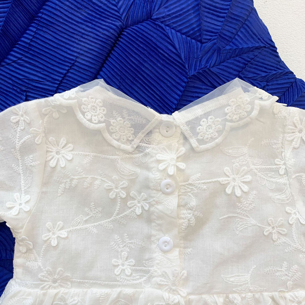 Vintage Lace Bloom Romper Set