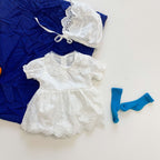 Vintage Lace Bloom Romper Set