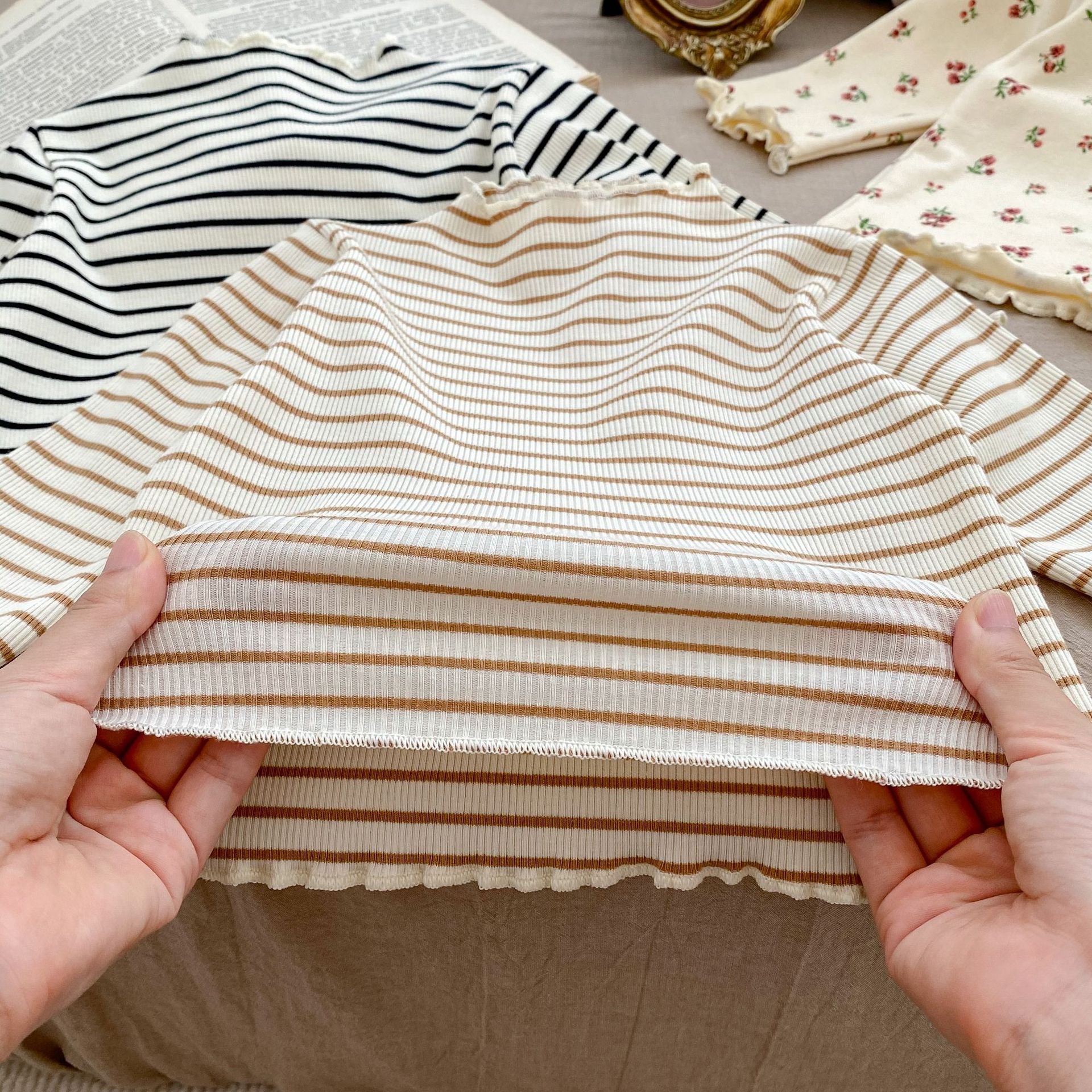 Vintage Blossom Rib Top