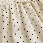 Vintage Dot Collar Romper