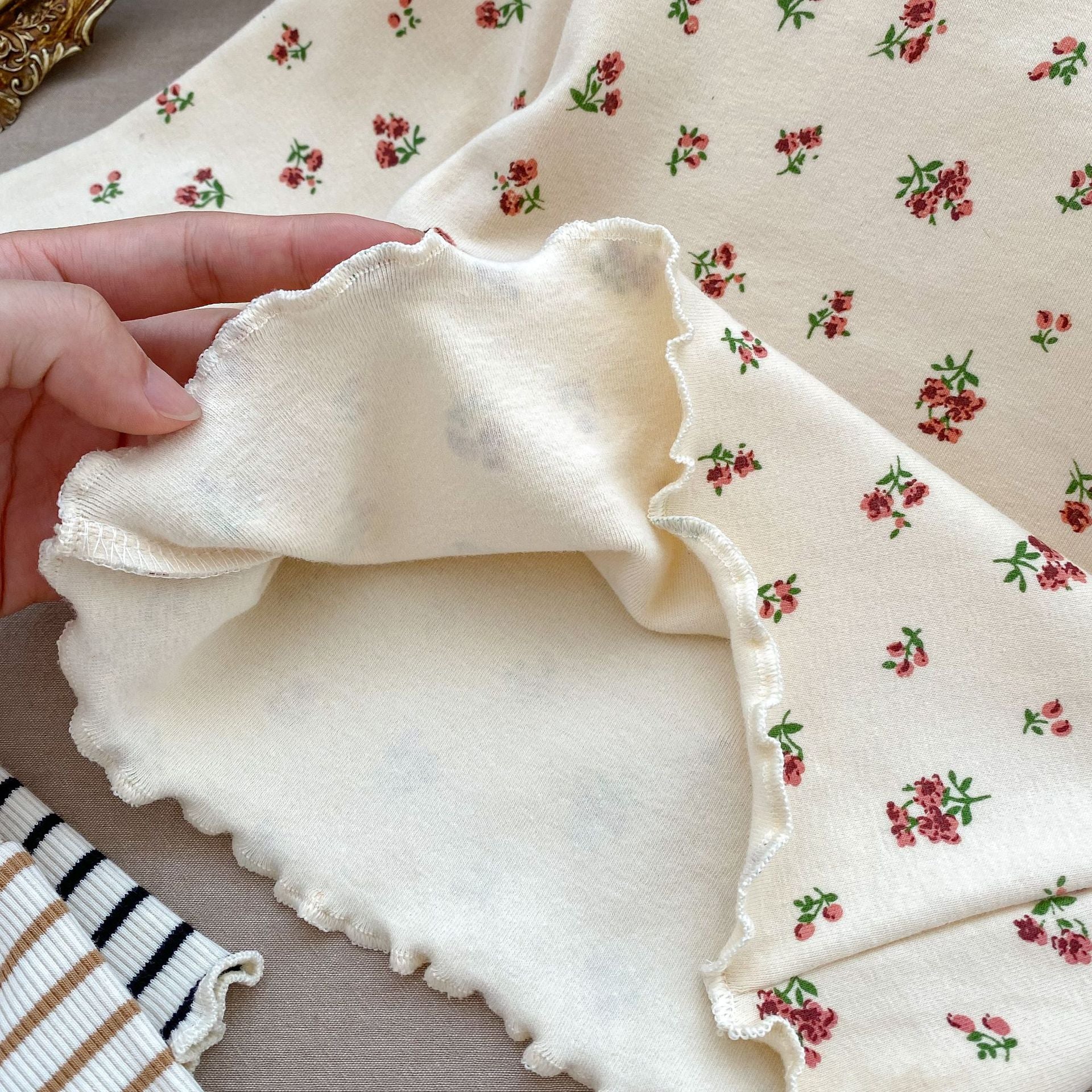 Vintage Blossom Rib Top
