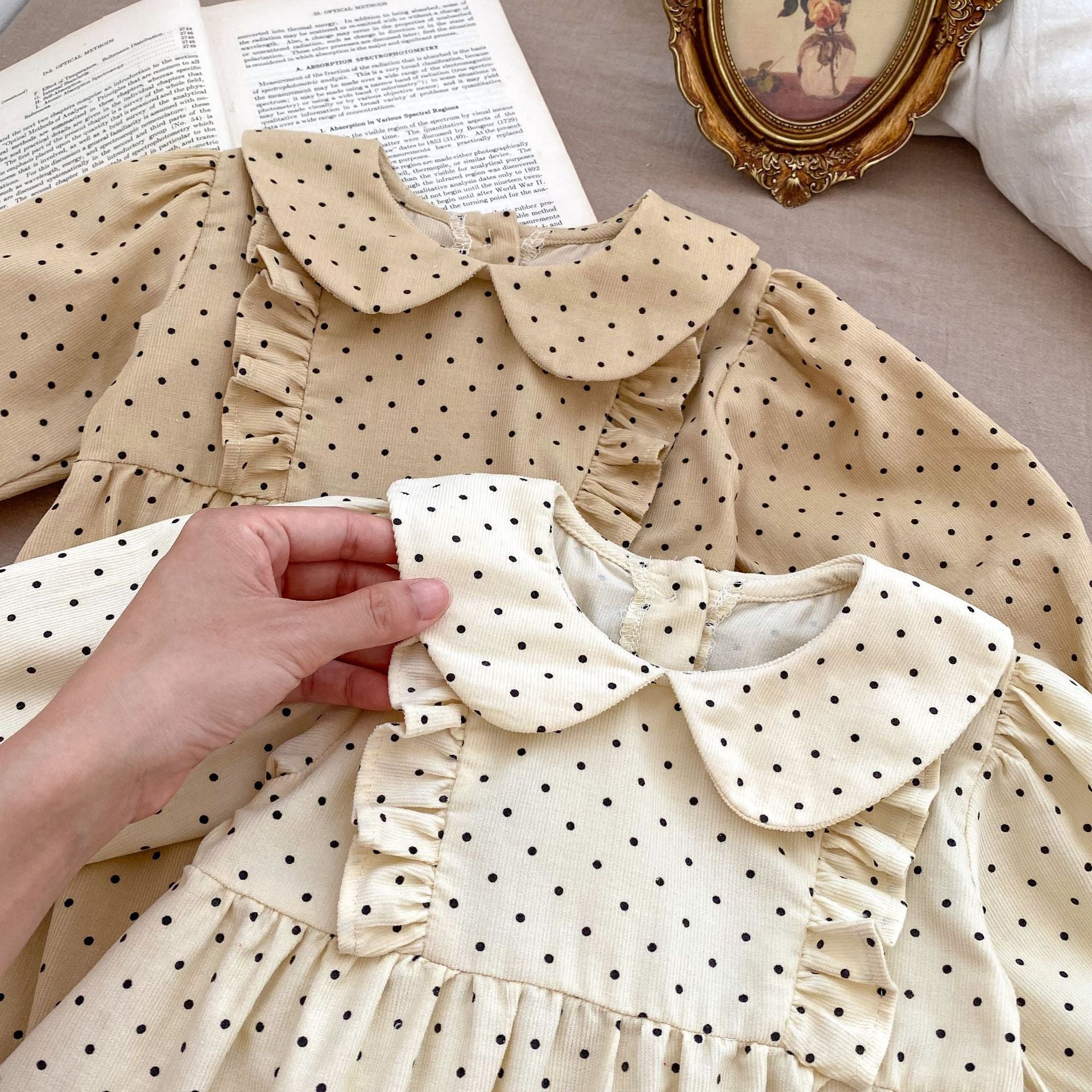 Vintage Dot Collar Romper