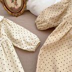 Vintage Dot Collar Romper