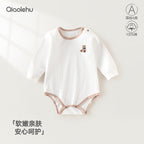 Baby Clothes Spring Bag Fart Clothes Pure Cotton Class A Solid Color Body Clothes Base Boneless Long Sleeve Baby Triangle Climbing Clothes