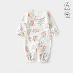 Baby Clothes Spring Bag Fart Clothes Pure Cotton Class A Solid Color Body Clothes Base Boneless Long Sleeve Baby Triangle Climbing Clothes