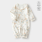 Baby Clothes Spring Bag Fart Clothes Pure Cotton Class A Solid Color Body Clothes Base Boneless Long Sleeve Baby Triangle Climbing Clothes