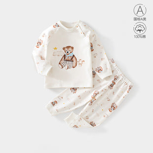 Baby Clothes Spring Bag Fart Clothes Pure Cotton Class A Solid Color Body Clothes Base Boneless Long Sleeve Baby Triangle Climbing Clothes