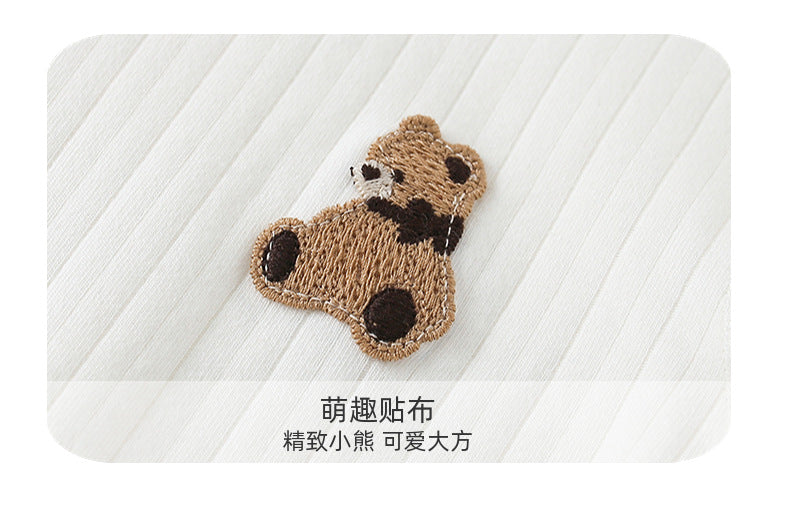 Baby Clothes Spring Bag Fart Clothes Pure Cotton Class A Solid Color Body Clothes Base Boneless Long Sleeve Baby Triangle Climbing Clothes