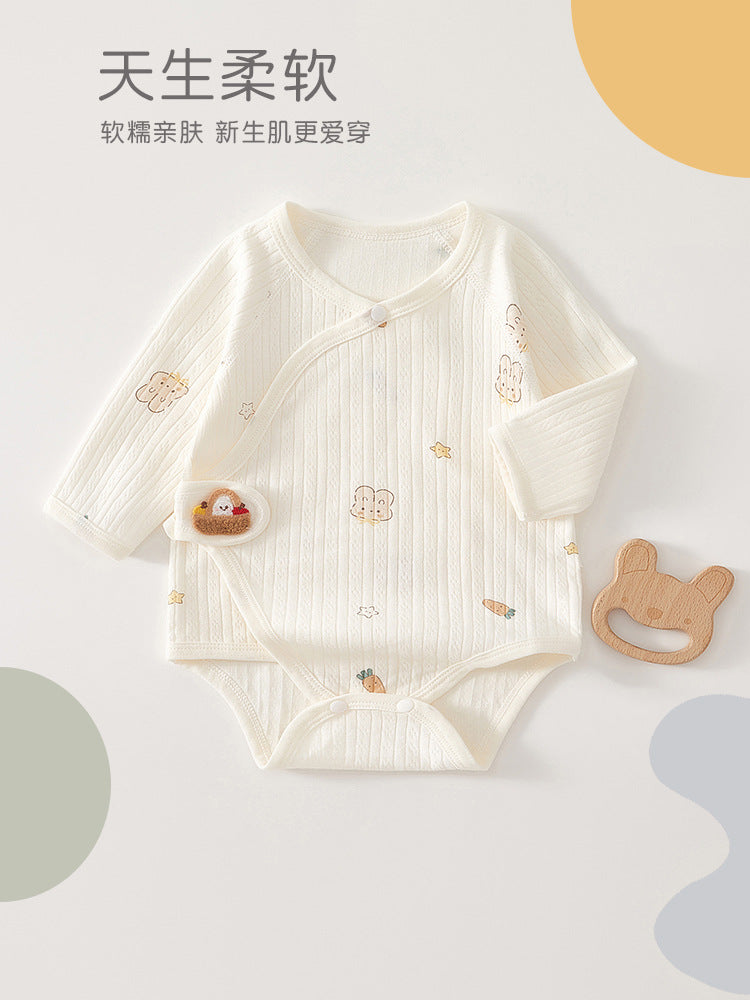 Newborn Baby Clothes, Newborn Romper, Spring/autumn Pure Cotton Seamless Onesie, Triangular Bodysuit, Spring Outfit