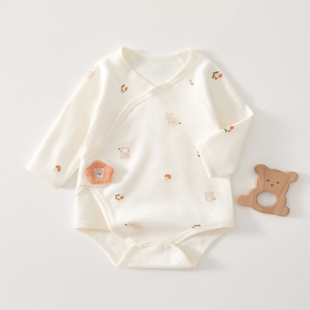 Newborn Baby Clothes, Newborn Romper, Spring/autumn Pure Cotton Seamless Onesie, Triangular Bodysuit, Spring Outfit