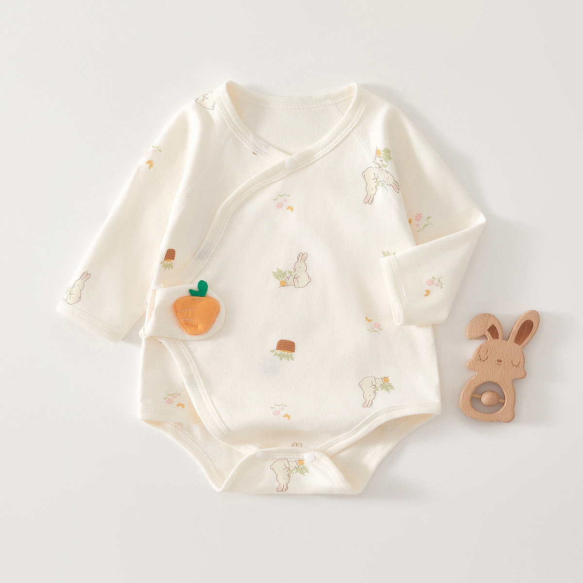 Newborn Baby Clothes, Newborn Romper, Spring/autumn Pure Cotton Seamless Onesie, Triangular Bodysuit, Spring Outfit