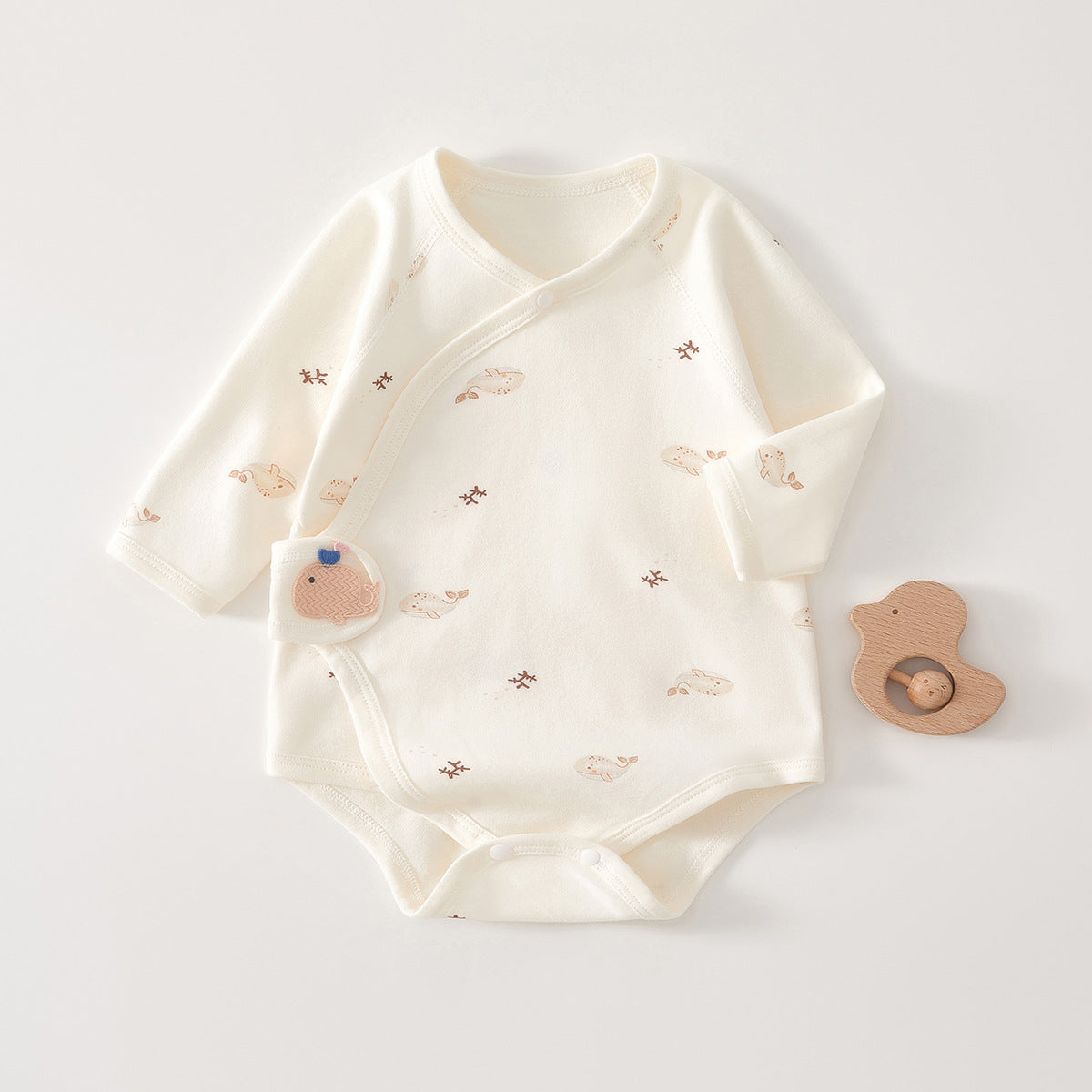 Newborn Baby Clothes, Newborn Romper, Spring/autumn Pure Cotton Seamless Onesie, Triangular Bodysuit, Spring Outfit