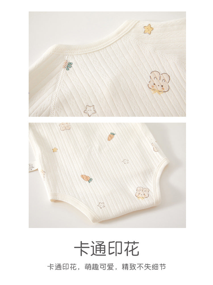 Newborn Baby Clothes, Newborn Romper, Spring/autumn Pure Cotton Seamless Onesie, Triangular Bodysuit, Spring Outfit
