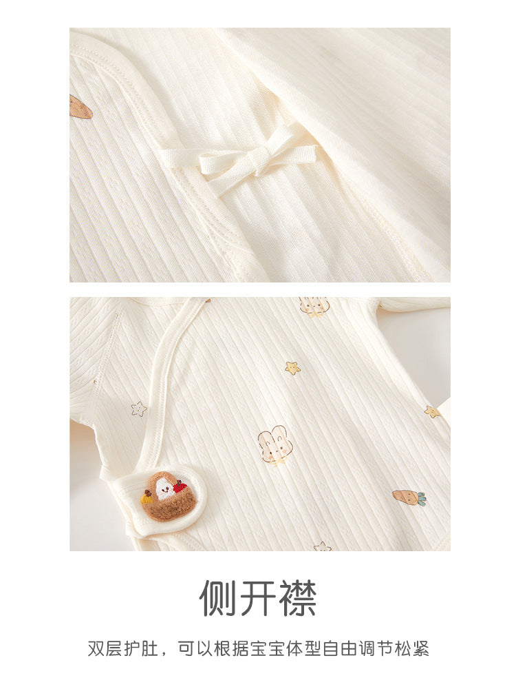 Newborn Baby Clothes, Newborn Romper, Spring/autumn Pure Cotton Seamless Onesie, Triangular Bodysuit, Spring Outfit
