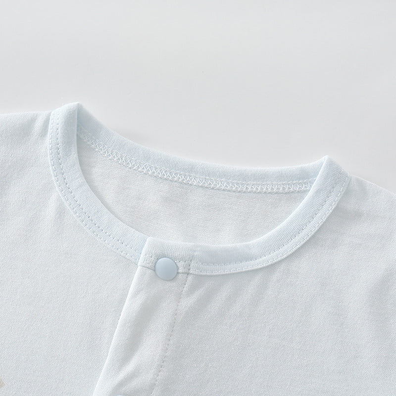 Baby Jumpsuit Summer Cotton Baby Clothes Casual Outdoor Air Conditioning Clothing Cotton Breathable Sweat-wicking Anyang Children's Clothing