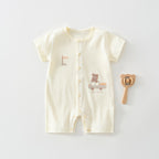 Baby Jumpsuit Summer Cotton Baby Clothes Casual Outdoor Air Conditioning Clothing Cotton Breathable Sweat-wicking Anyang Children's Clothing