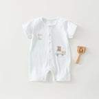 Baby Jumpsuit Summer Cotton Baby Clothes Casual Outdoor Air Conditioning Clothing Cotton Breathable Sweat-wicking Anyang Children's Clothing