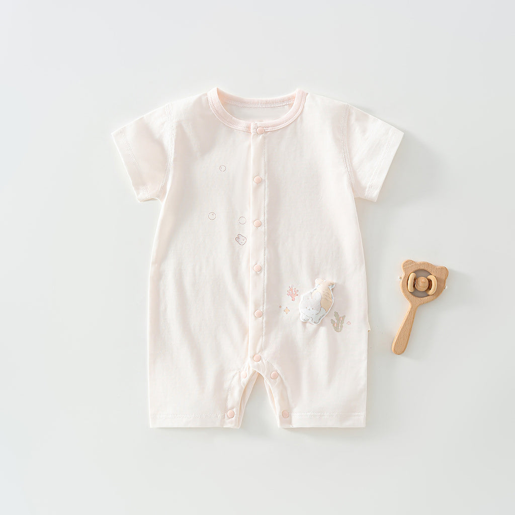 Baby Jumpsuit Summer Cotton Baby Clothes Casual Outdoor Air Conditioning Clothing Cotton Breathable Sweat-wicking Anyang Children's Clothing