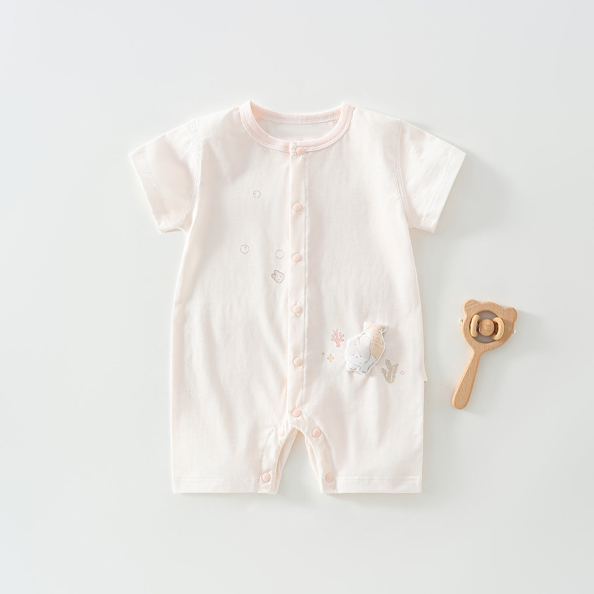 Baby Jumpsuit Summer Cotton Baby Clothes Casual Outdoor Air Conditioning Clothing Cotton Breathable Sweat-wicking Anyang Children's Clothing