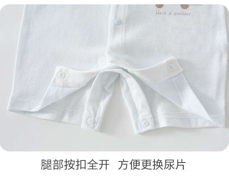 Baby Jumpsuit Summer Cotton Baby Clothes Casual Outdoor Air Conditioning Clothing Cotton Breathable Sweat-wicking Anyang Children's Clothing