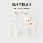 Baby's Jumpsuit Summer Thin Newborn Short-sleeved Kayak Cotton Summer Cool Feeling Class A Newborn Baby Clothes