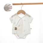 Newborn Baby Romper, Class A, Summer Thin Onesie, Baby’s Triangular Bodysuit, Short-sleeved Monk-style Outfit, Pajamas.