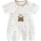 Baby's Jumpsuit Summer Thin Newborn Short-sleeved Kayak Cotton Summer Cool Feeling Class A Newborn Baby Clothes