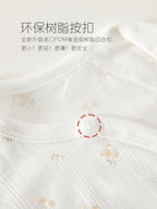 Newborn Baby Romper, Class A, Summer Thin Onesie, Baby’s Triangular Bodysuit, Short-sleeved Monk-style Outfit, Pajamas.