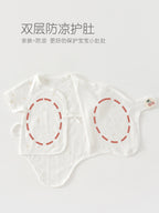 Newborn Baby Romper, Class A, Summer Thin Onesie, Baby’s Triangular Bodysuit, Short-sleeved Monk-style Outfit, Pajamas.