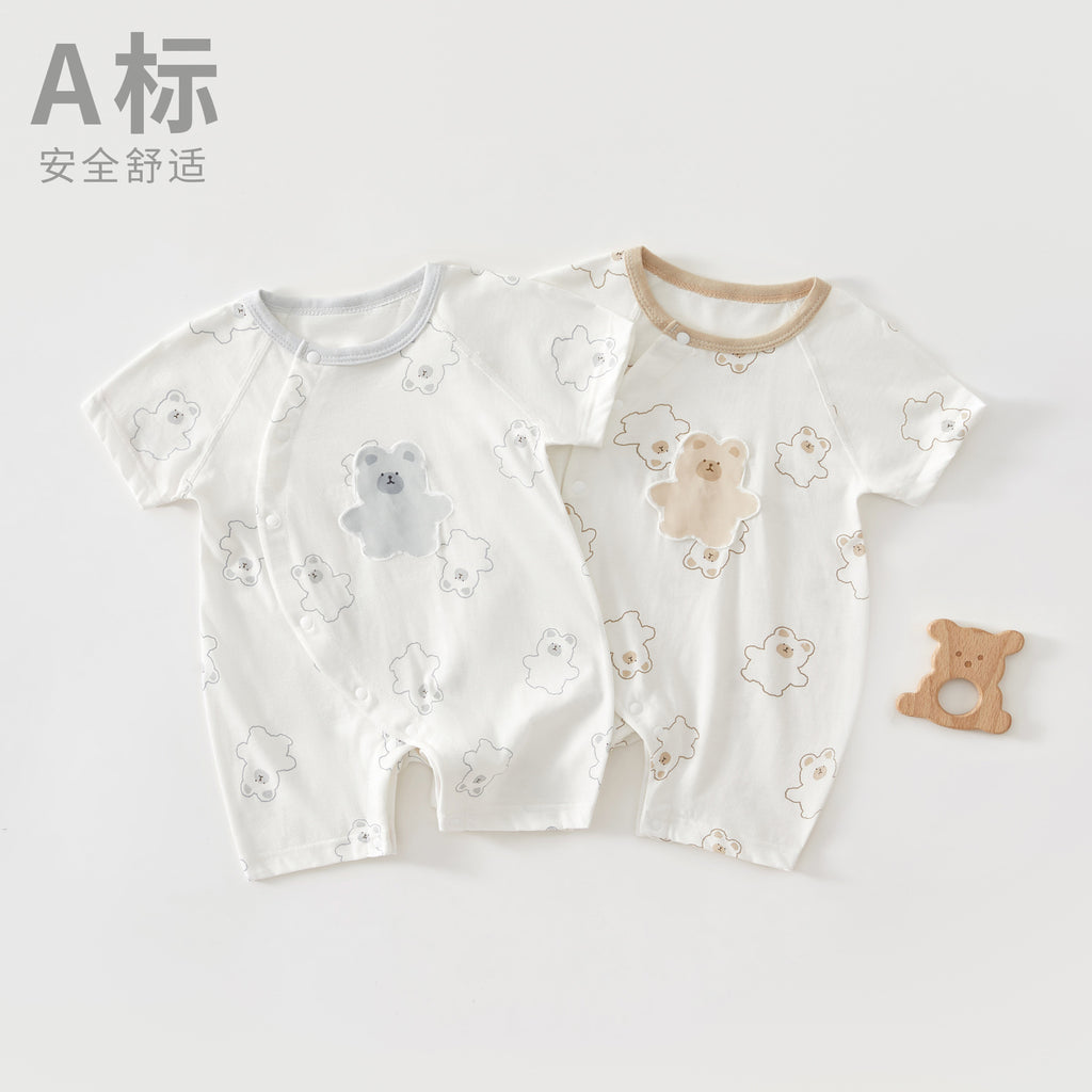0-12 Months Baby Clothes Summer Summer Thin Baby One-piece Clothes Men's And Women's Short-sleeved Hassan Climbing Summer Clothes