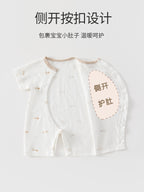 Baby's Jumpsuit Summer Thin Newborn Short-sleeved Kayak Cotton Summer Cool Feeling Class A Newborn Baby Clothes