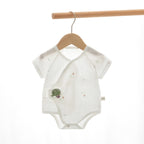 Newborn Baby Romper, Class A, Summer Thin Onesie, Baby’s Triangular Bodysuit, Short-sleeved Monk-style Outfit, Pajamas.
