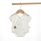 Newborn Baby Romper, Class A, Summer Thin Onesie, Baby’s Triangular Bodysuit, Short-sleeved Monk-style Outfit, Pajamas.