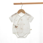 Newborn Baby Romper, Class A, Summer Thin Onesie, Baby’s Triangular Bodysuit, Short-sleeved Monk-style Outfit, Pajamas.