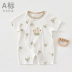 0-12 Months Baby Clothes Summer Summer Thin Baby One-piece Clothes Men's And Women's Short-sleeved Hassan Climbing Summer Clothes